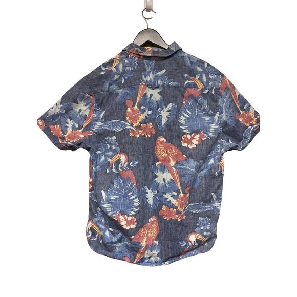 Denim & Flower Ricky Singh Reverse Print Floral Hawaiian Shirt Men's XL - Picture 5 of 10